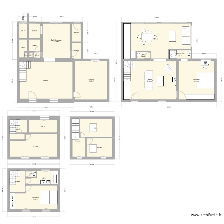 stVaast. Plan de 27 pièces et 212 m2