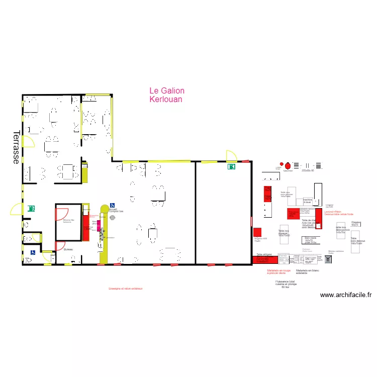 resto maison d&eacute;truite. Plan de 