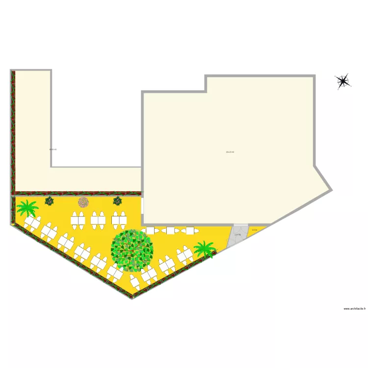 projet restaurant bar lounge plessis trevise exterieur. Plan de 