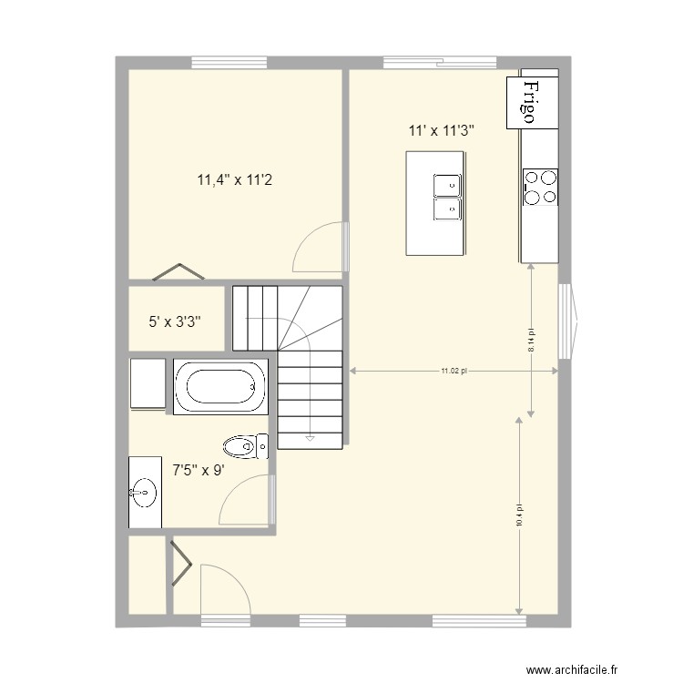 24x30 . Plan de 0 pièce et 0 m2