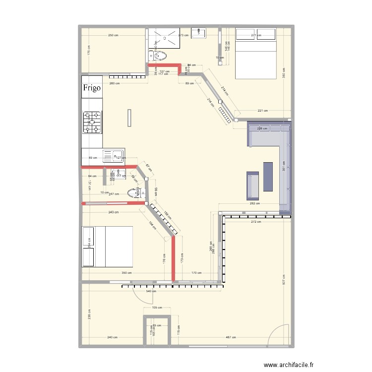 TINY BOHEME 3. Plan de 7 pièces et 96 m2