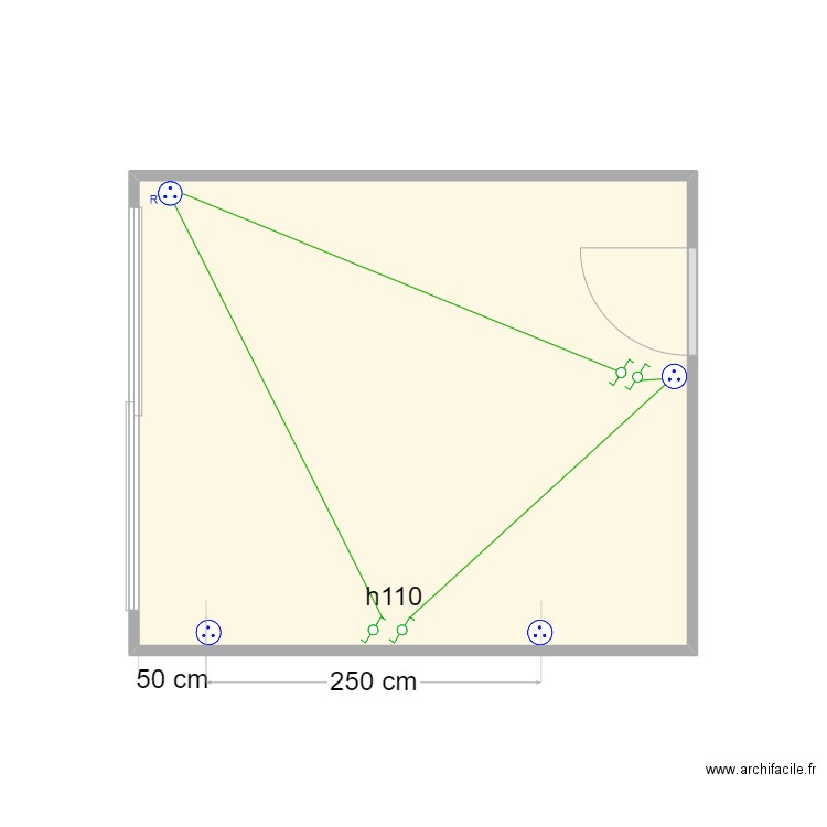 CH3 RANDOUX. Plan de 1 pièce et 14 m2