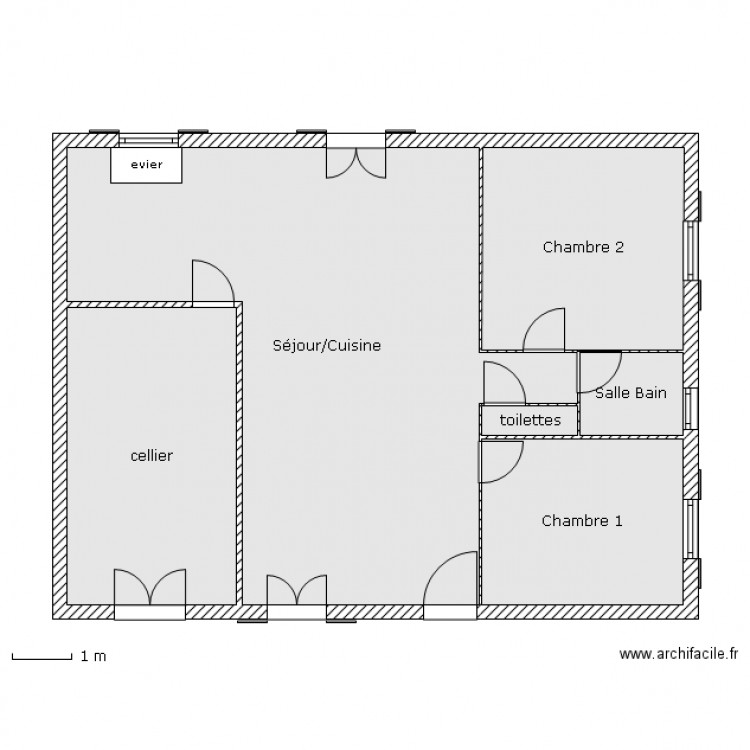 mam maison 62m2 N°3. Plan de 0 pièce et 0 m2