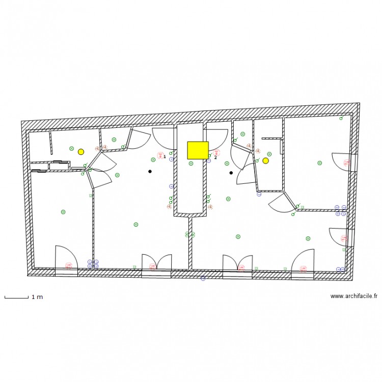 1 etage eclairage. Plan de 0 pièce et 0 m2