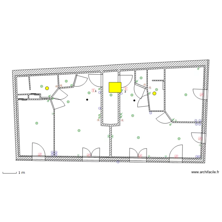 1 etage eclairage. Plan de 