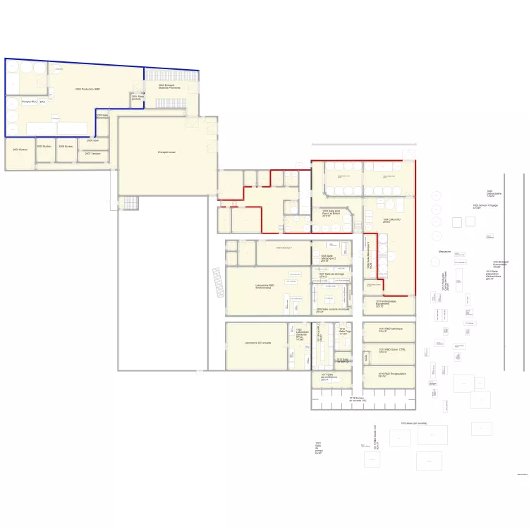 170129 Phase 1 agrandissement Est 10 000p2 locaux et &Eacute;quipements V61. Plan de 