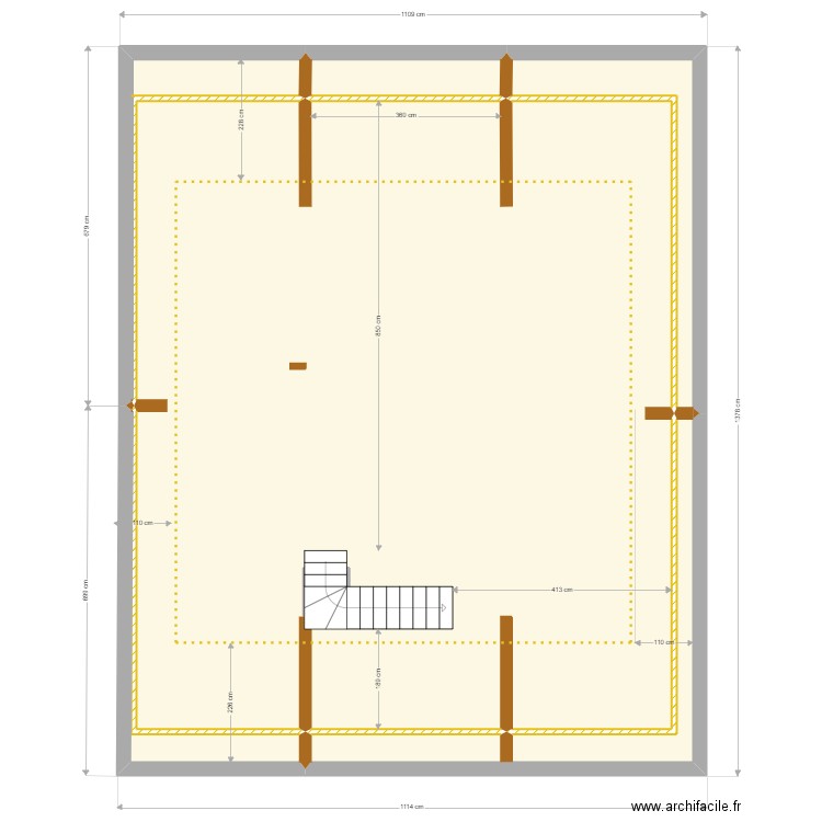 HAUT_V0-CoteRDC. Plan de 7 pièces et 134 m2