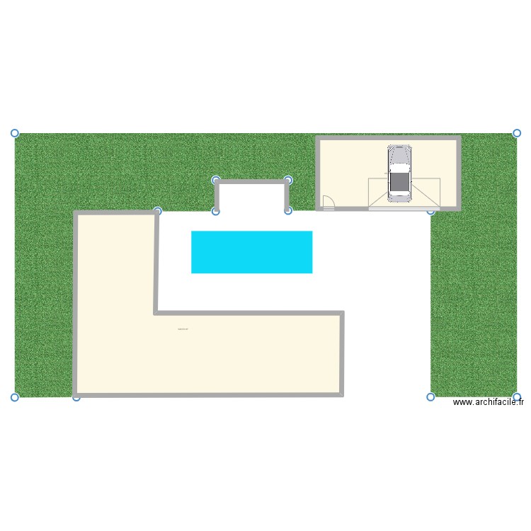 maison 1. Plan de 2 pièces et 184 m2