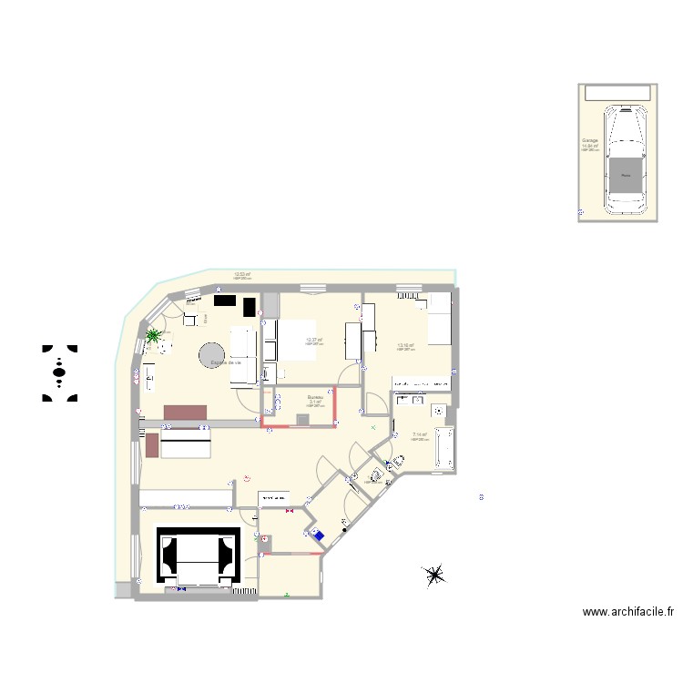 Duquesne base meuble. Plan de 20 pièces et 138 m2