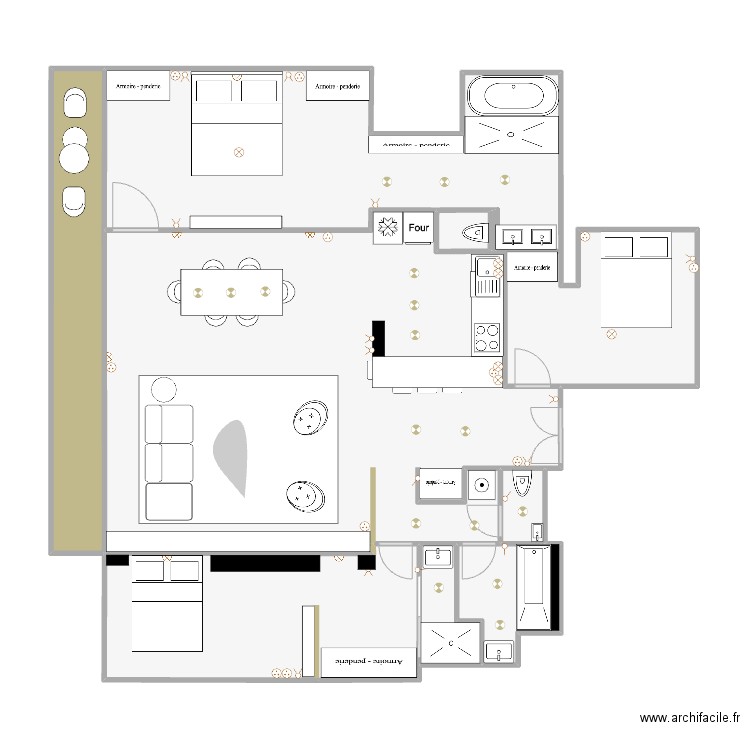 8 OCTAVE FEUILLET 2. Plan de 7 pièces et 115 m2