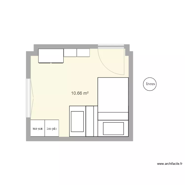 Chambre 2. Plan de 
