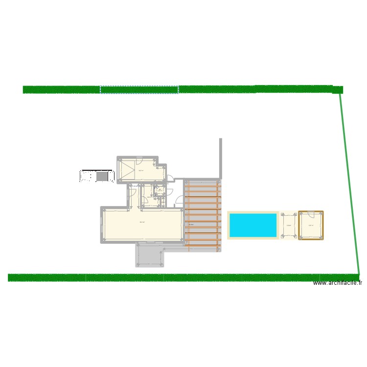 Plan. Plan de 8 pièces et 145 m2