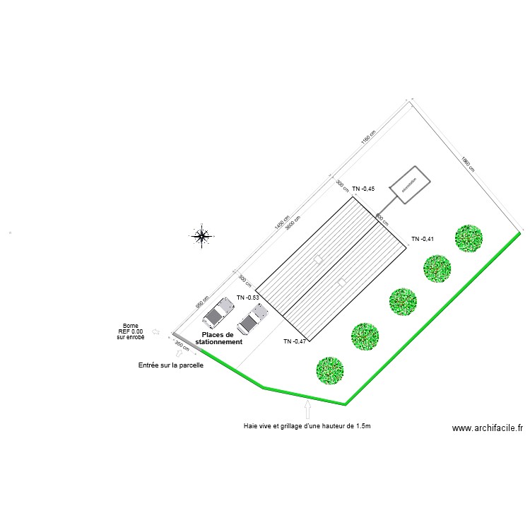 plan de masse permis 3 thiriet. Plan de 0 pièce et 0 m2