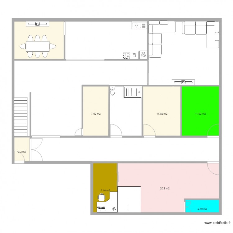 maison minecraft. Plan de 0 pièce et 0 m2