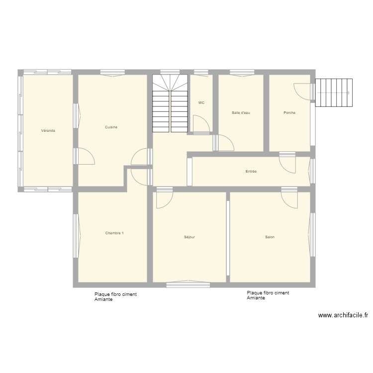 Croquis MATHIS Rch. Plan de 10 pièces et 117 m2