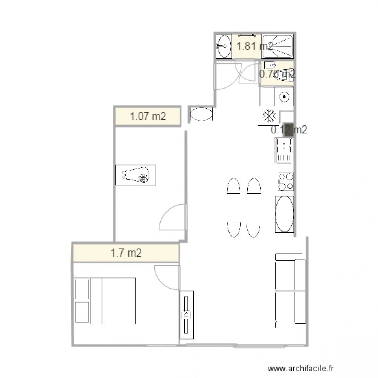 20150923 WC séparés et sdb entrée et LL. Plan de 0 pièce et 0 m2