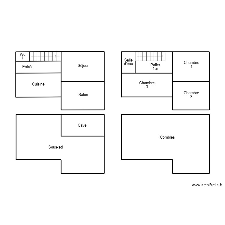 QUIMPER YHUEL PADELLEC. Plan de 9 pièces et 31 m2