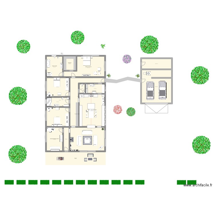 Swiss Chalet. Plan de 15 pièces et 300 m2