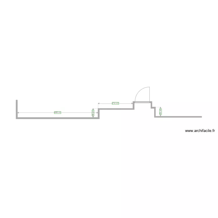Perron maison Pison. Plan de 