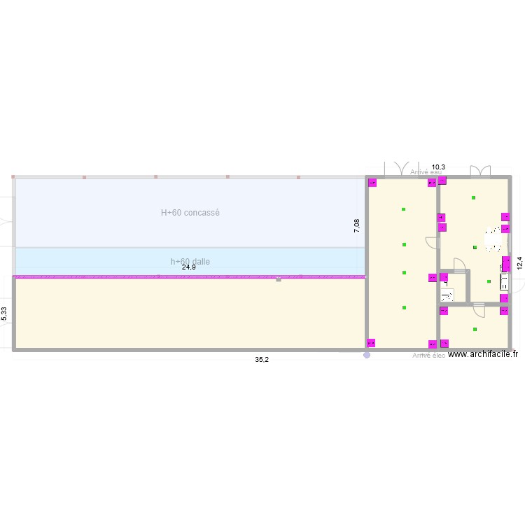 plan ETAGE VERSION GAELLE. Plan de 0 pièce et 0 m2