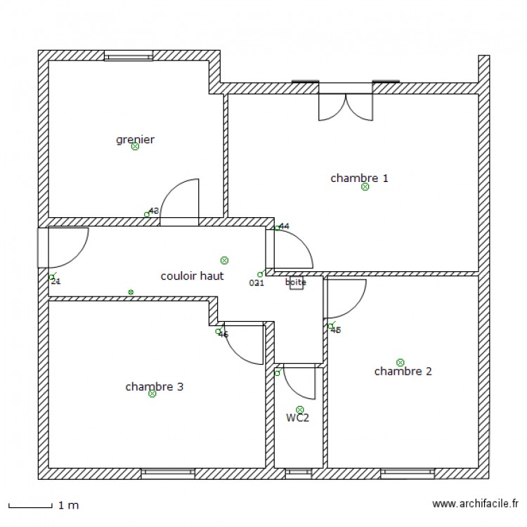 1er Etage eclairage. Plan de 0 pièce et 0 m2