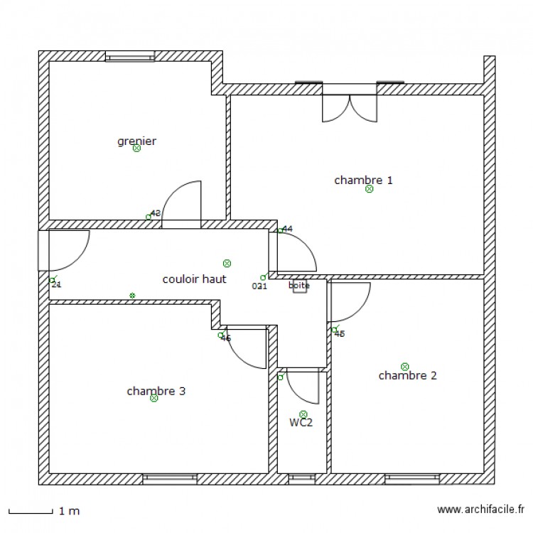 1er Etage eclairage. Plan de 0 pièce et 0 m2