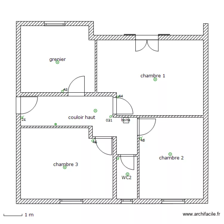 1er Etage eclairage. Plan de 