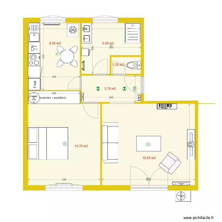 appartement gibert. Plan de 