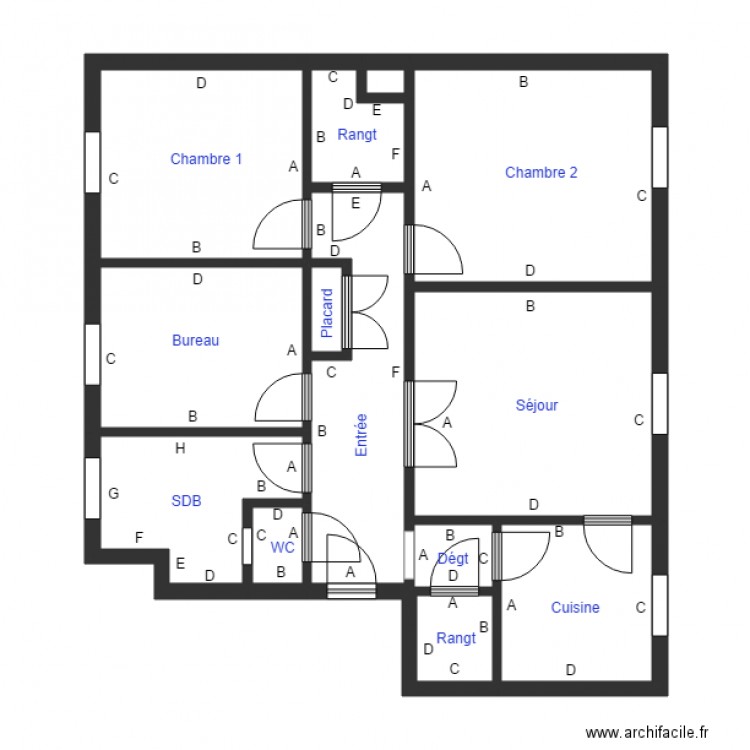 RE 1ETG GAUCHE. Plan de 0 pièce et 0 m2