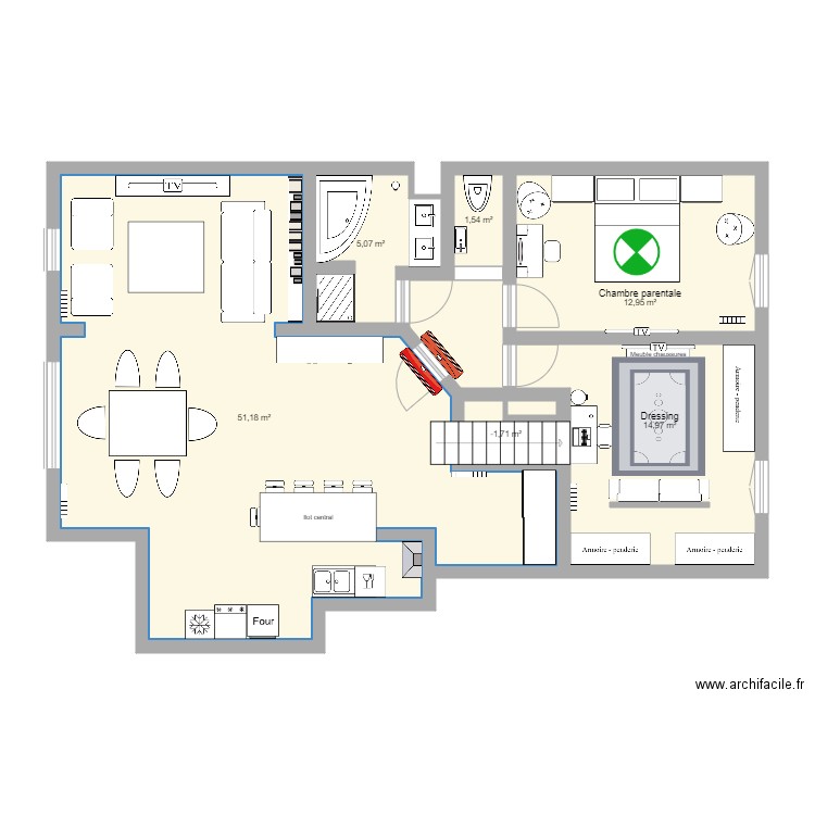 thierry Etage 1. Plan de 0 pièce et 0 m2