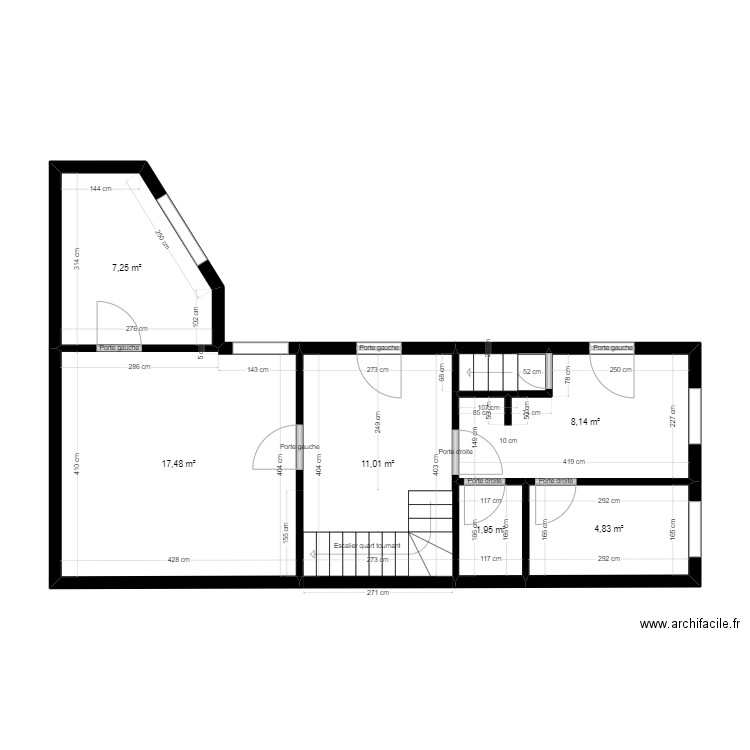 Ablon - Villeneuve. Plan de 11 pièces et 98 m2