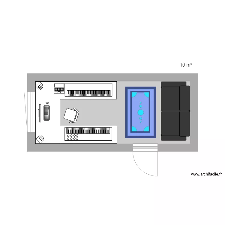 studio. Plan de 