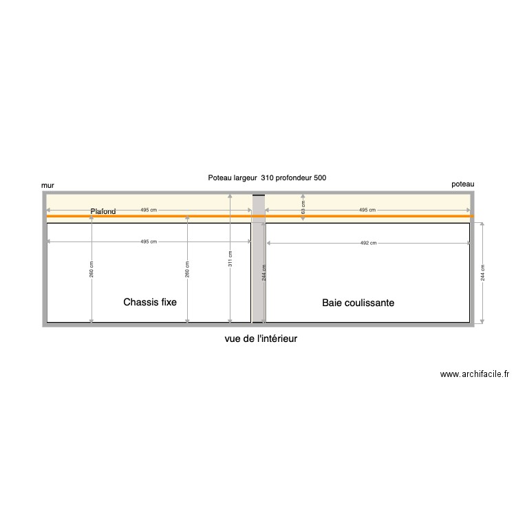 Baies vitrées resto. Plan de 0 pièce et 0 m2