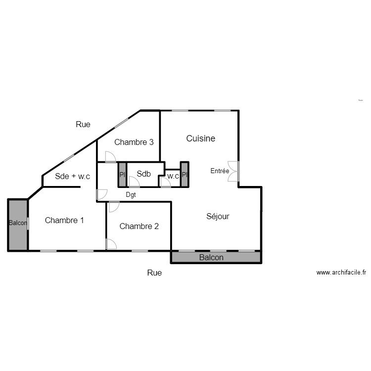 PLAN No. Plan de 9 pièces et 239 m2