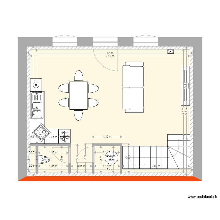 Appartement neuf arrière. Plan de 0 pièce et 0 m2