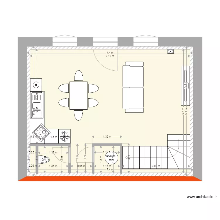 Appartement neuf arri&egrave;re. Plan de 