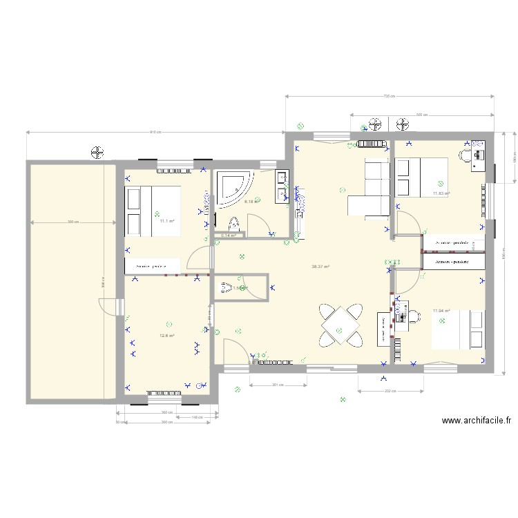 plan SP3C 160920 elec. Plan de 0 pièce et 0 m2