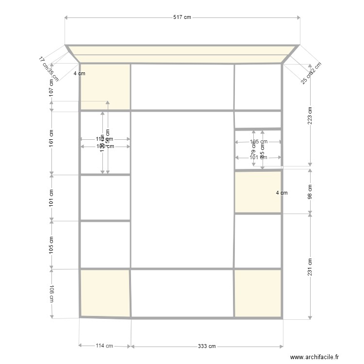 bibliotheque2. Plan de 13 pièces et 23 m2