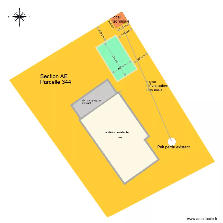 plan masse piscine. Plan de 