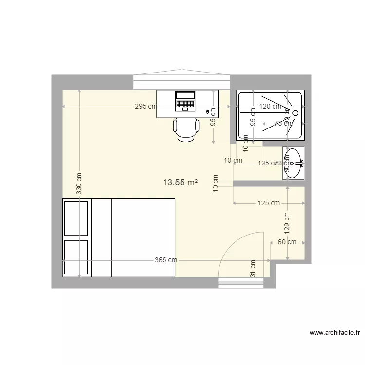 CHAMBRE ELSA. Plan de 