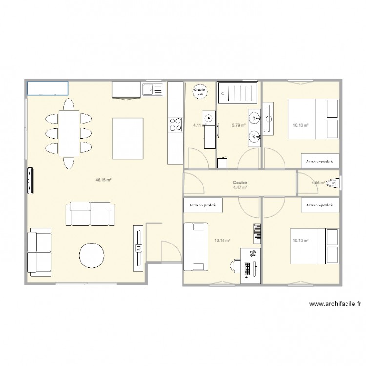 Projet Maison Arlogis. Plan de 0 pièce et 0 m2