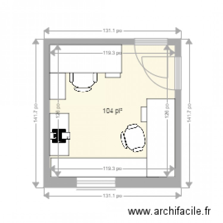 Bureau Julie. Plan de 0 pièce et 0 m2