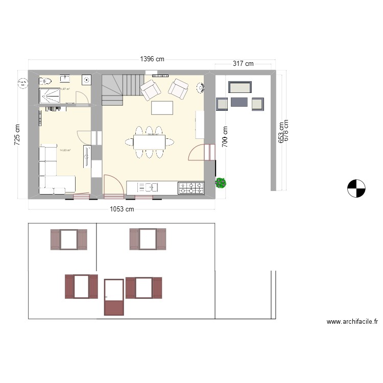 Larnage RDC. Plan de 0 pièce et 0 m2