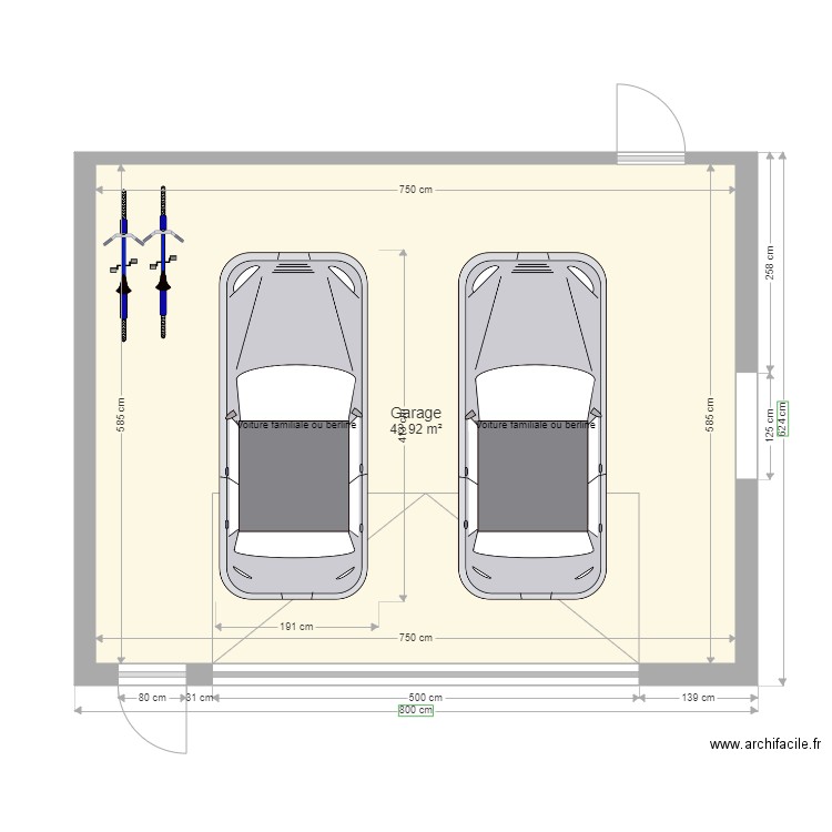 garage. Plan de 0 pièce et 0 m2