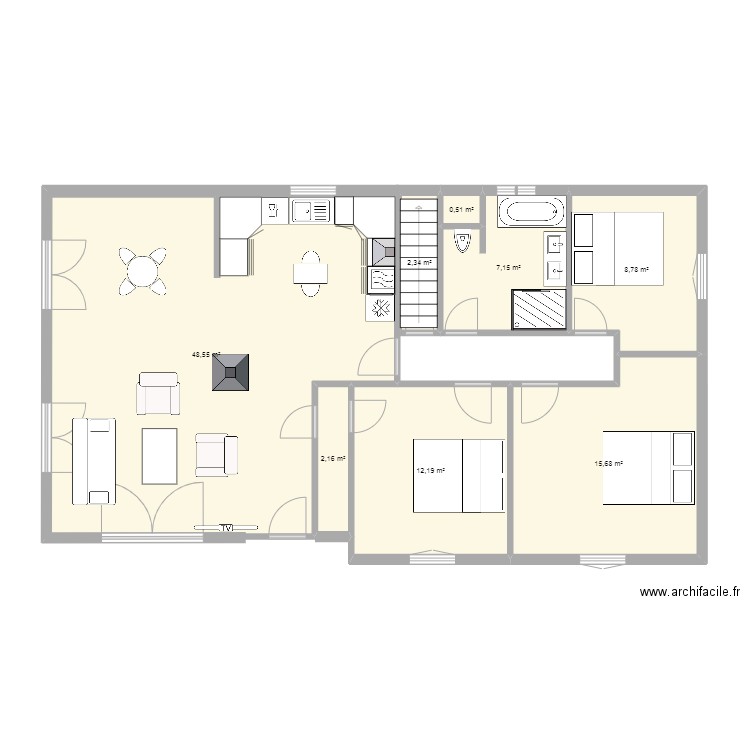 ST SYMPHORIEN Modif 7. Plan de 8 pièces et 97 m2