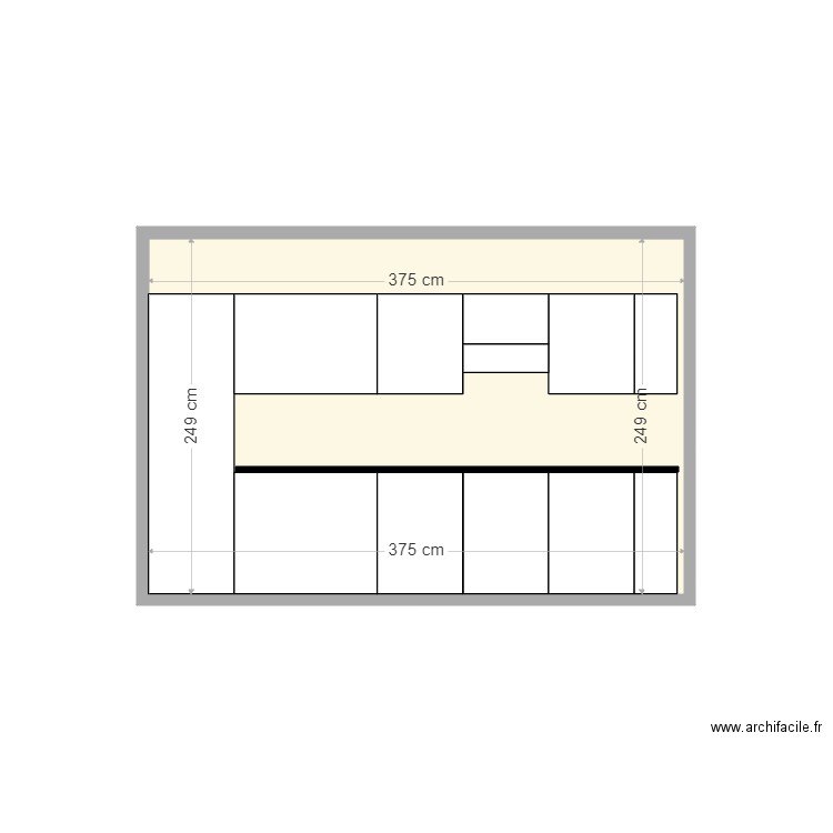 Charrier Projet cuisine face. Plan de 0 pièce et 0 m2