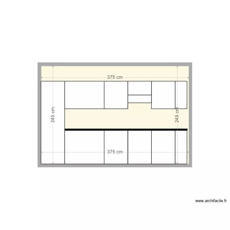 Charrier Projet cuisine face. Plan de 