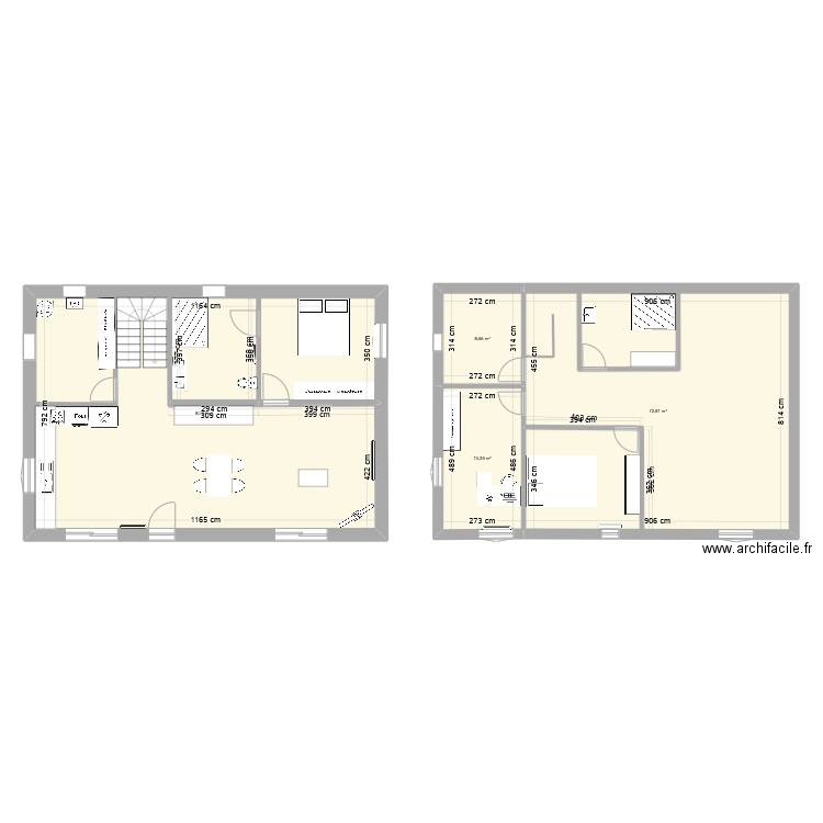 Coti3. Plan de 4 pièces et 185 m2