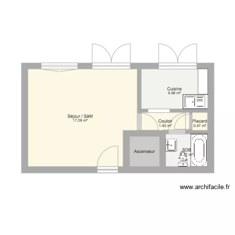 APPART 2 CLT LEGOASTER. Plan de 