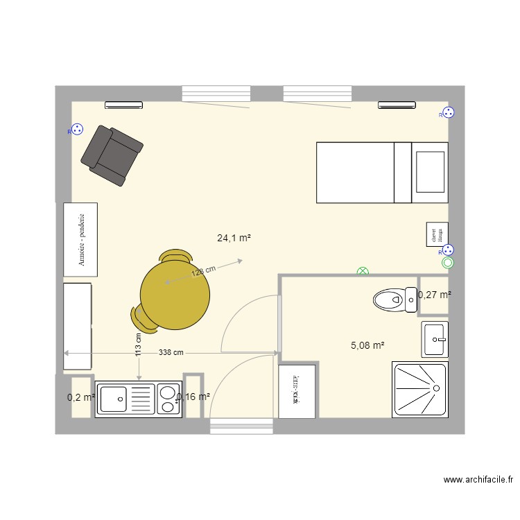 studio résidence chopin. Plan de 0 pièce et 0 m2